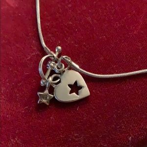 Lia Sophia silver heart choker